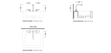 ONE - 3 hole countertop washbasin tap by Ceramica Flaminia - view 3